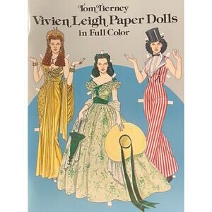 Vintage Vivian Leigh Paper Dolls Full Color Book‎ Uncut Fashion Tom Tierney NEW